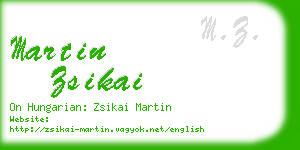 martin zsikai business card